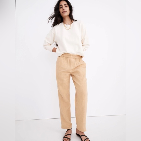 Madewell Women’s Lightspun Tapered Huston Pull-On Crop Pants Size XS Athleisure - Picture 1 of 9